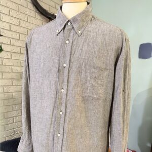 Tommy Hilfiger Linen Button-Down Shirt | Early 90s | XL